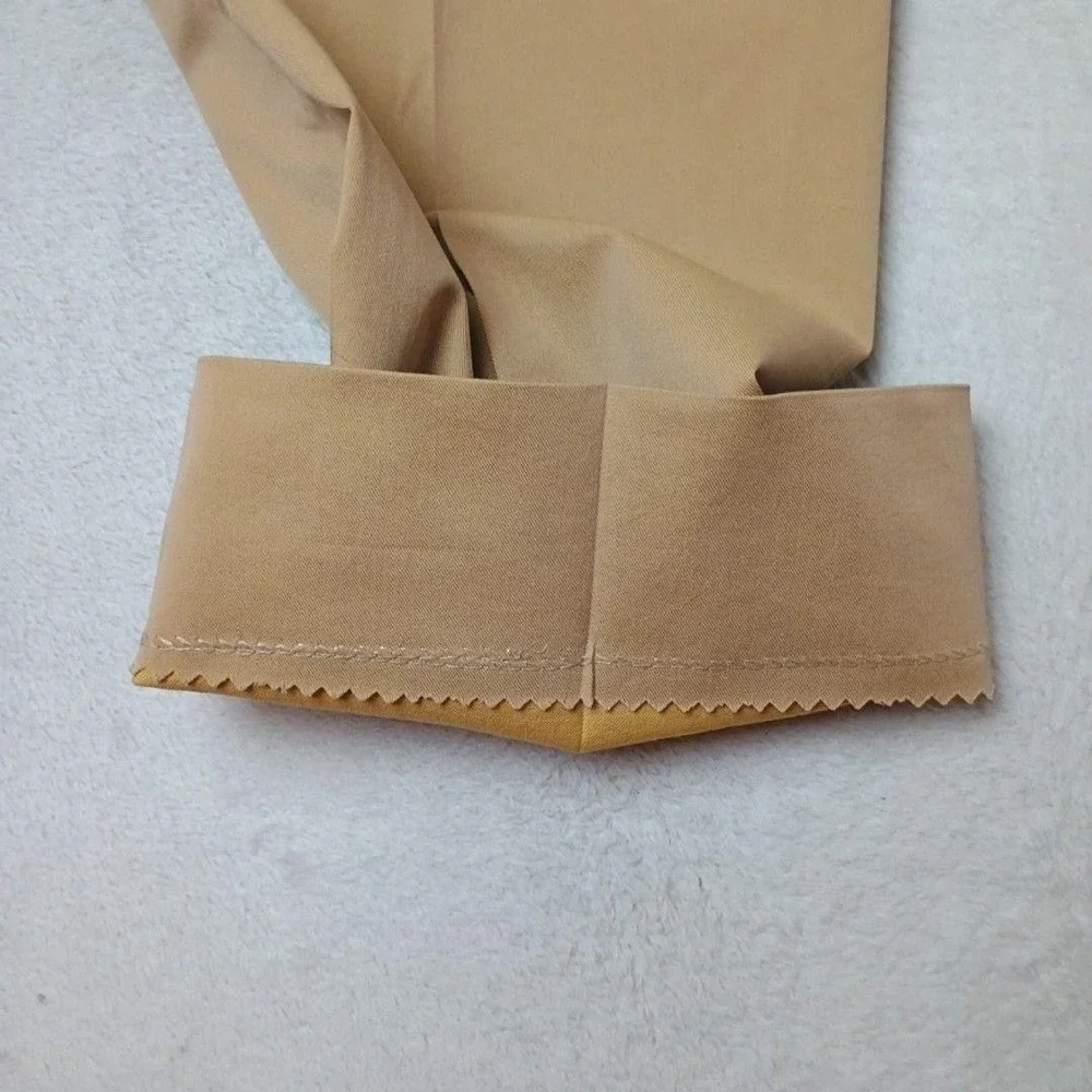 Paul Stuart Pants Men 38x30 Beige Dress Straight Flat Hartford Cotton Spandex